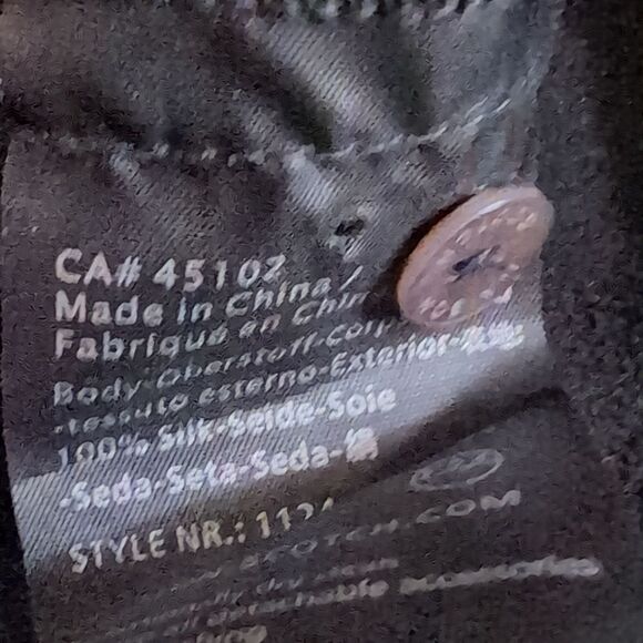 Maison Scotch black 100% silk elegant mini tux shift dress size s or xs - Picture 9 of 14